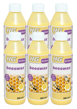 Case of 6 x HG Hagesan Beeswax Polish Yellow 500ml