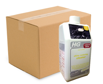 Case of HG Natural Stone Shine Restoring Tile Cleaner (Wash and Shine) 1 Litre