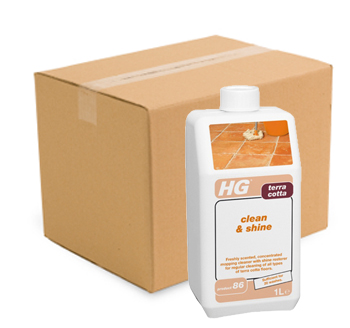 Case of 6 x HG Hagesan Terracotta Clean and Shine 1 Litre