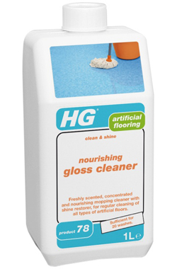 HG Artificial Flooring Nourishing Gloss Cleaner Clean and Shine 1 Litre